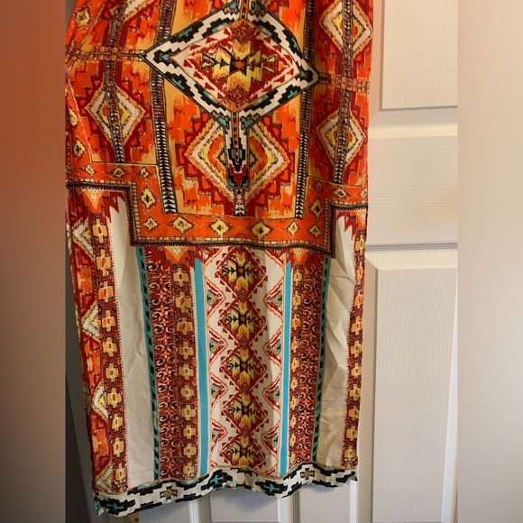 Anthropologie Maude Boho Crochet Back Maxi Dress Small NWT Double Side Slit - Picture 6 of 8